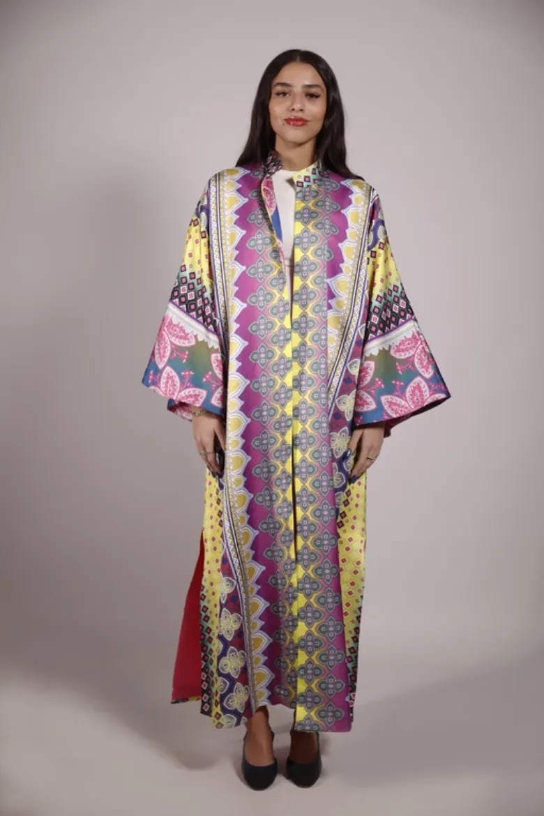 Picture of Fushcia Geometrical Abaya