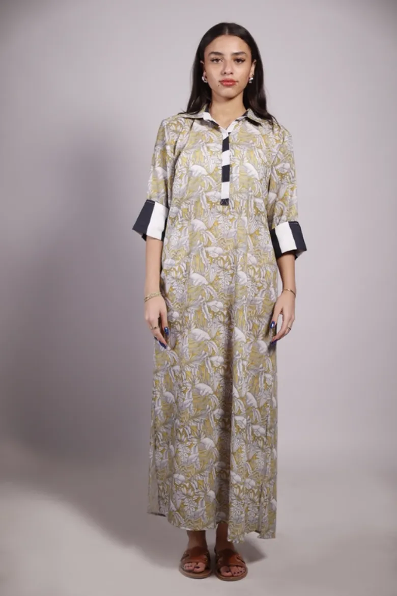 Picture of Yellow Leaves Shirt  Dress 