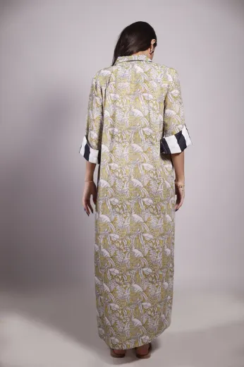 Picture of Yellow Leaves Shirt  Dress 